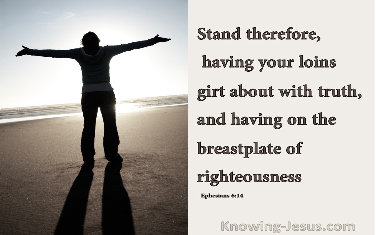 Ephesians 6:14 The Belt Of Truth And Breastplate Of Righteousness (beige)